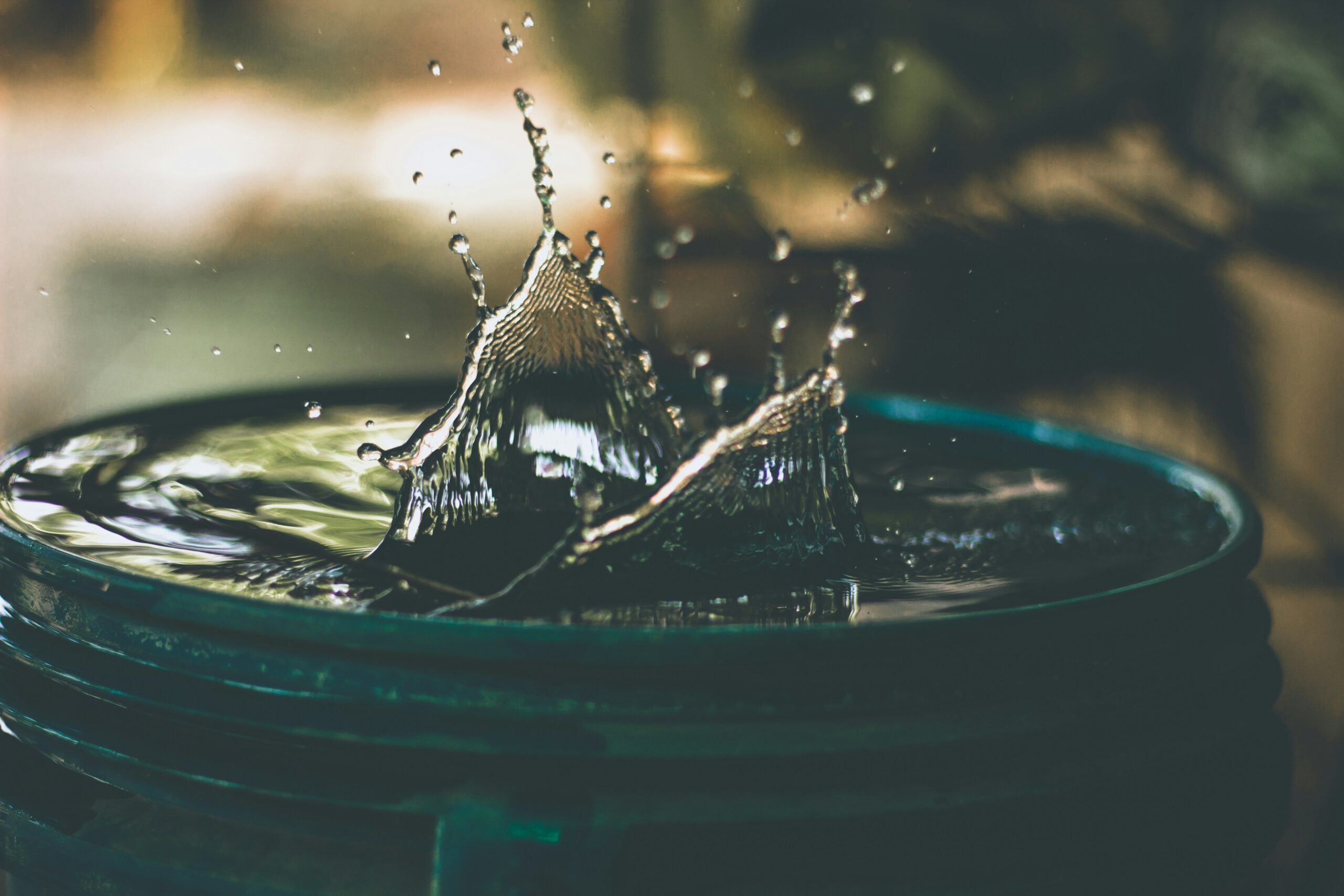Seau eau deborde
